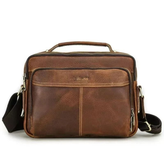 Bolsa Lateral Masculina de Couro Urbana