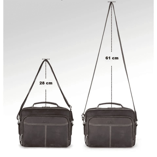 Bolsa Lateral Masculina de Couro Urbana