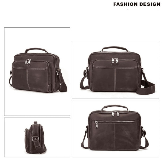 Bolsa Lateral Masculina de Couro Urbana