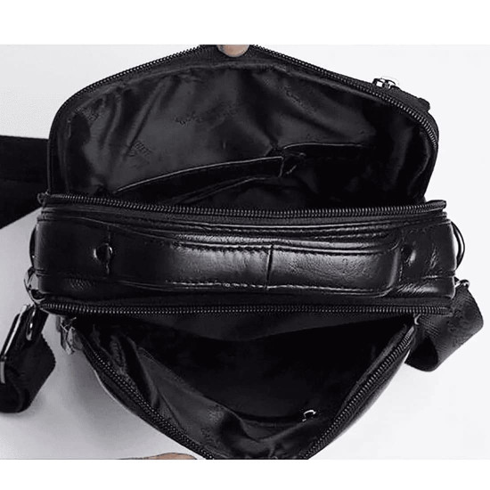 Bolsa Transversal Masculina Lateral de Couro