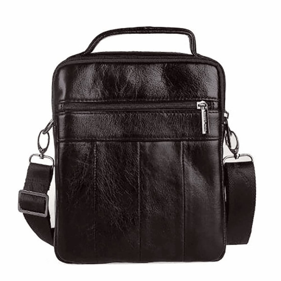 Bolsa Transversal Masculina Lateral de Couro