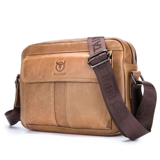 Bolsa Lateral Masculina de Couro Legítimo