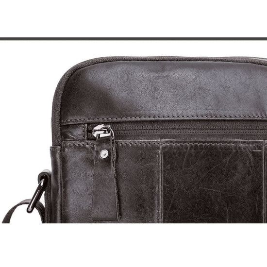 Bolsa Lateral Masculina de Couro Legítimo