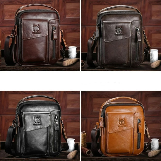 Bolsa Lateral Masculina de Couro