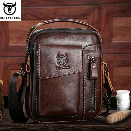 Bolsa Lateral Masculina de Couro