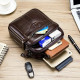 Bolsa Tiracolo Masculina Pequena de Couro
