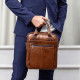 Bolsa de Ombro Masculina de Couro Transversal