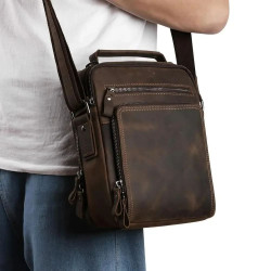 Bolsa Tiracolo Masculina Couro Premium