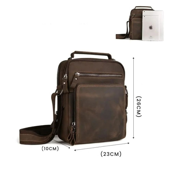 Bolsa Tiracolo Masculina Couro Premium