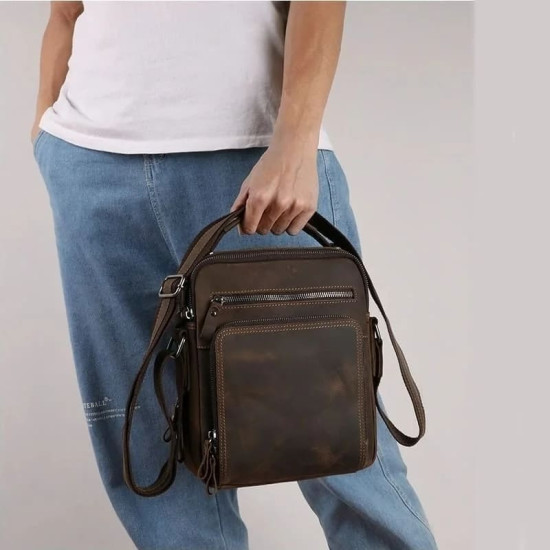 Bolsa Tiracolo Masculina Couro Premium