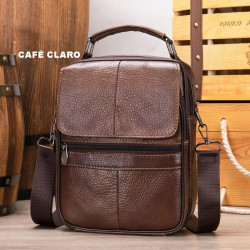 Bolsa de Couro Tiracolo Masculina Mini Carteiro