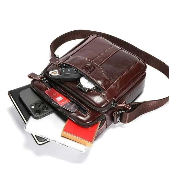 Bolsa Masculina Transversal Pequena Vertical