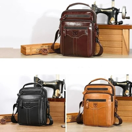 Bolsa Masculina Transversal Pequena Vertical