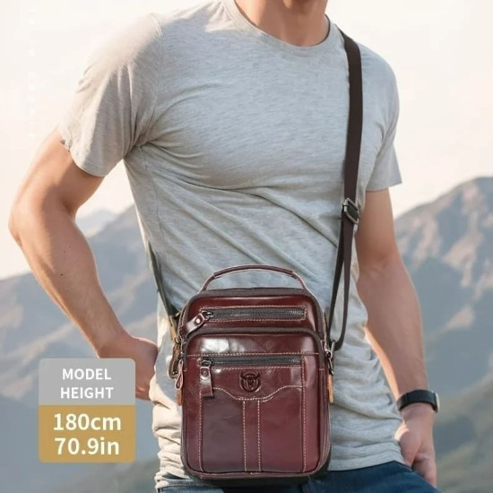 Bolsa Masculina Transversal Pequena Vertical