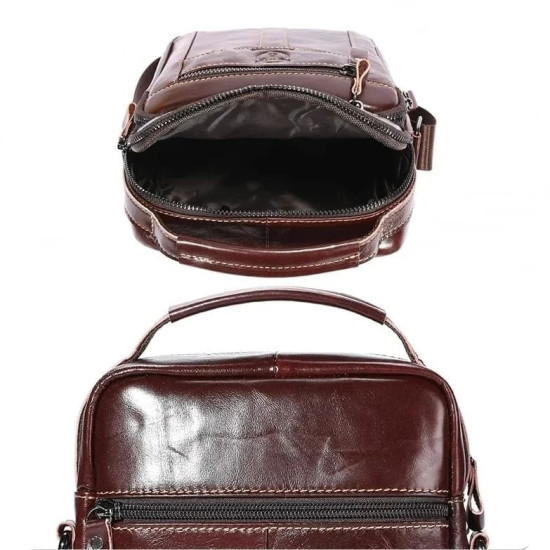 Bolsa Masculina Transversal Pequena Vertical