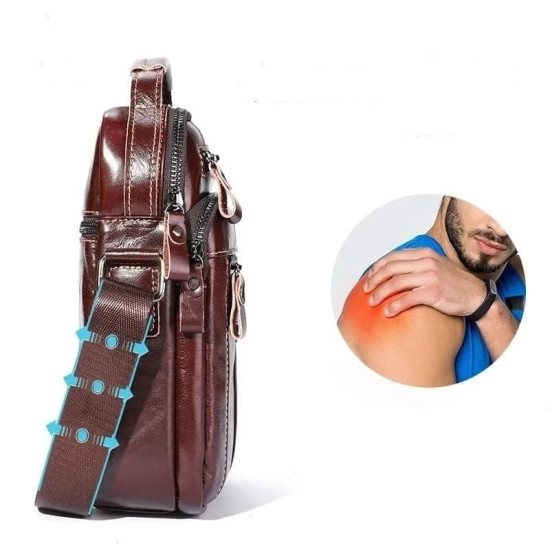 Bolsa Masculina Transversal Pequena Vertical