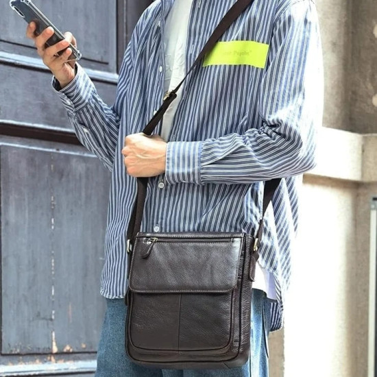 Bolsa Transversal Masculina Pequena Mini Carteiro