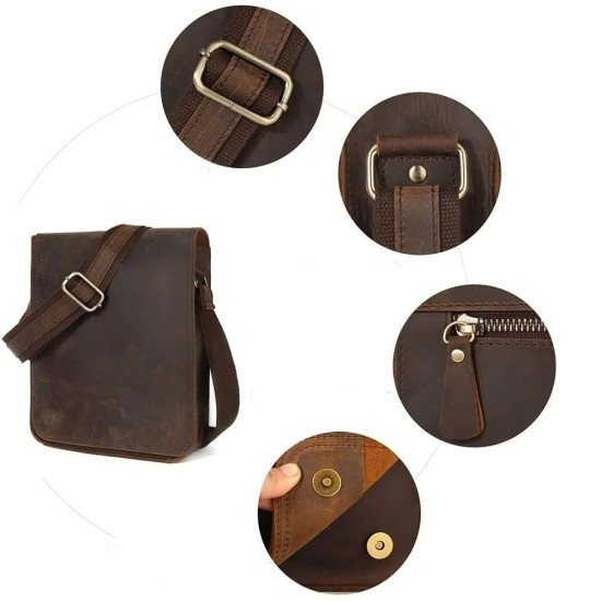 Bolsa Pequena Transversal Masculina Tiracolo