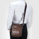 Bolsa Pequena Masculina Transversal Couro Legítimo