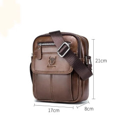 Bolsa Pequena Masculina Transversal Couro Legítimo
