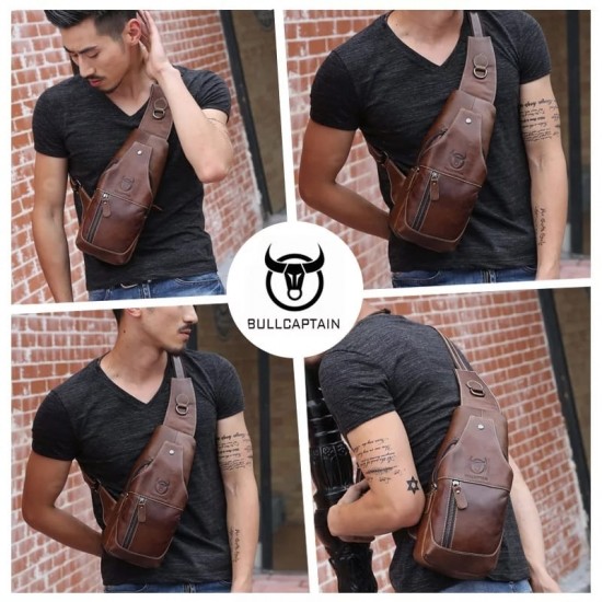 Bolsa Masculina Transversal em Couro