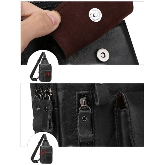 Bolsa Transversal Masculina Couro Nobre