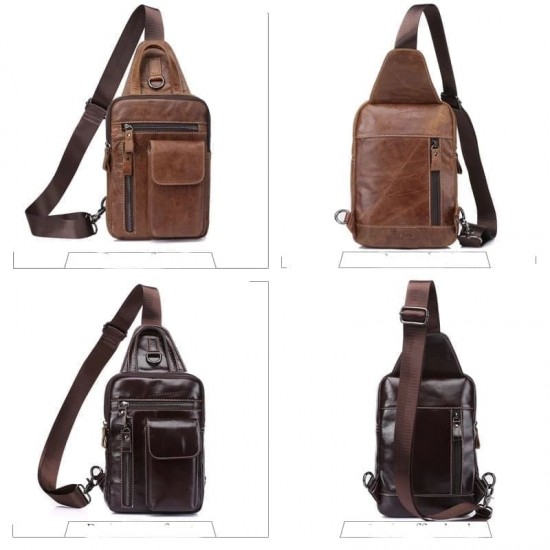 Bolsa Transversal Masculina Couro Nobre