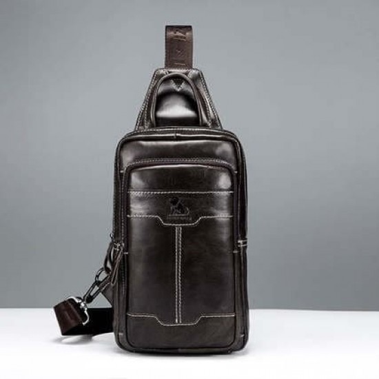 Bolsa Masculina Transversal em Couro Milão