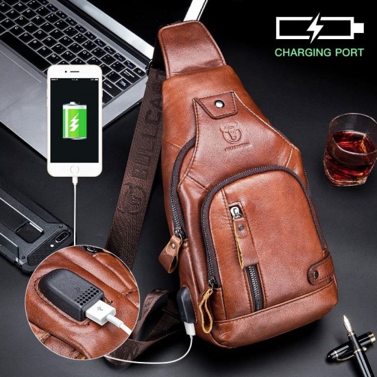 Bolsa Transversal Masculina USB