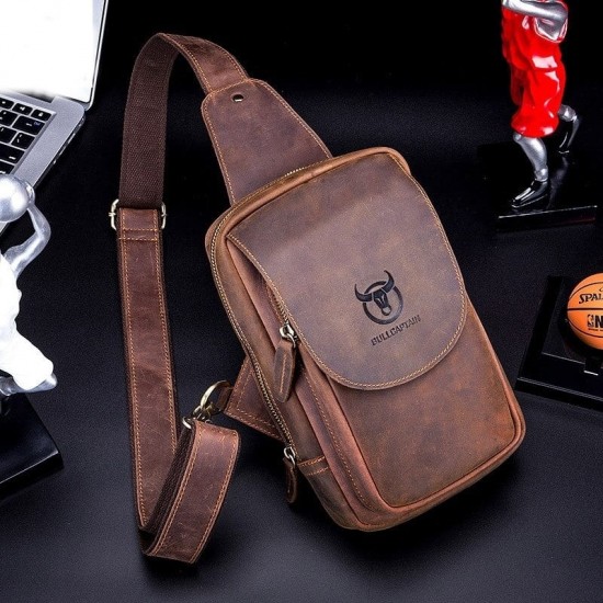 Bolsa Masculina Transversal Couro Legítimo