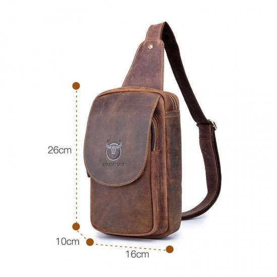 Bolsa Masculina Transversal Couro Legítimo