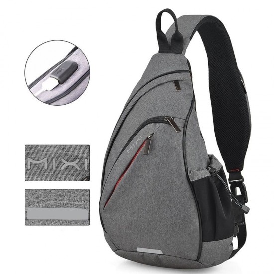 Bolsa Mochila Transversal USB Impermeável 