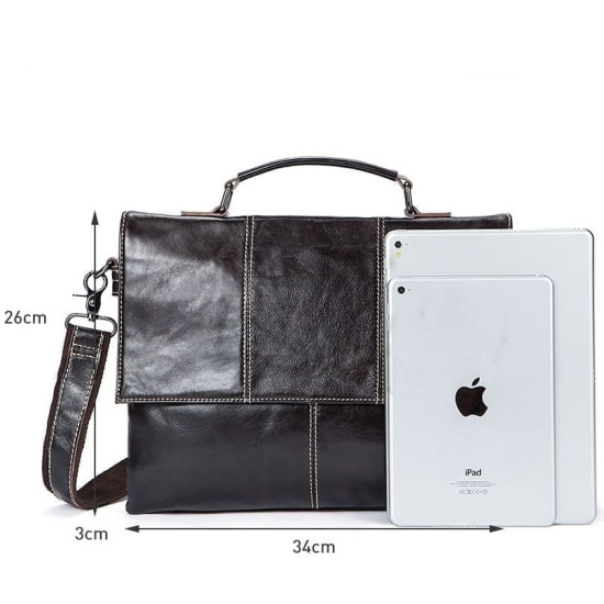 Bolsa Carteiro Masculina Couro Legítimo Pasta