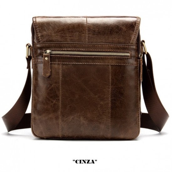 Bolsa de Couro Masculina Tiracolo