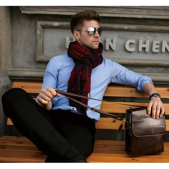 Bolsa de Couro Masculina Tiracolo