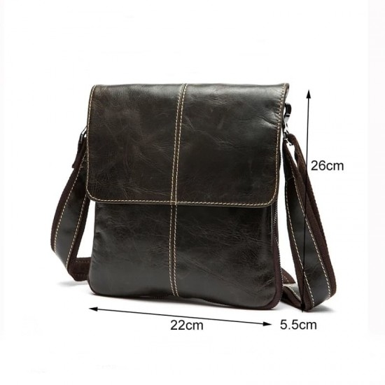 Bolsa de Couro Masculina Lateral