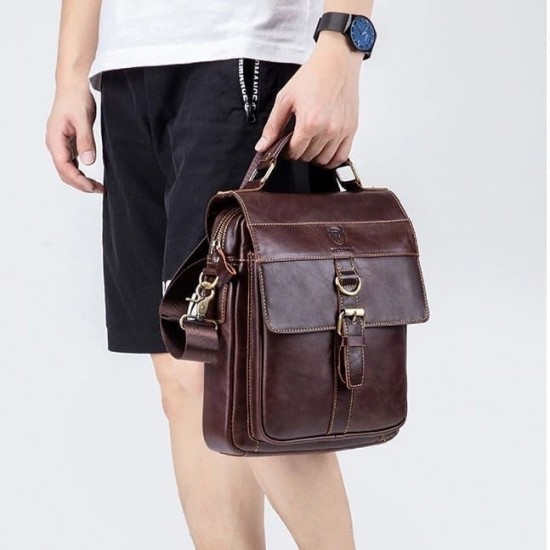 Bolsa Lateral Masculina Couro Mensageiro