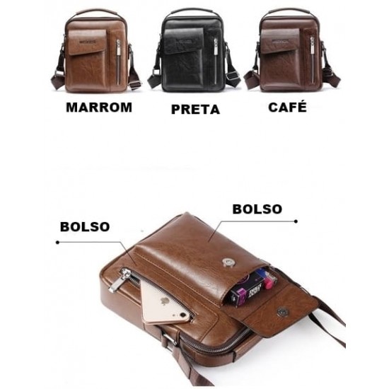 Bolsa de Ombro Masculina Malta