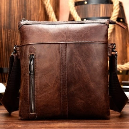 Bolsa de Couro Masculina Ombro