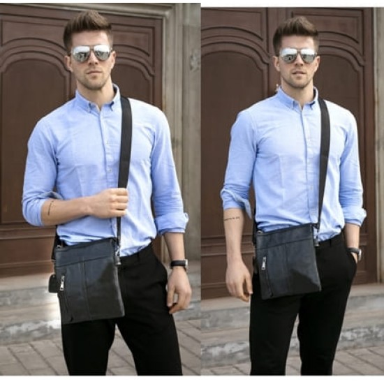 Bolsa de Couro Masculina Ombro