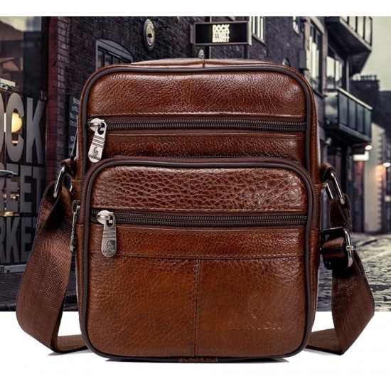 Bolsa Masculina de Couro Tiracolo