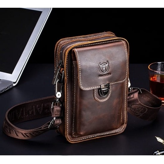 Bolsa de Couro Masculina Cintura