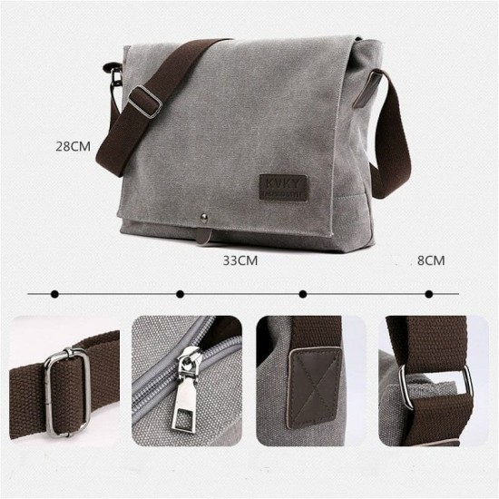 Bolsa Carteiro de Lona Masculina