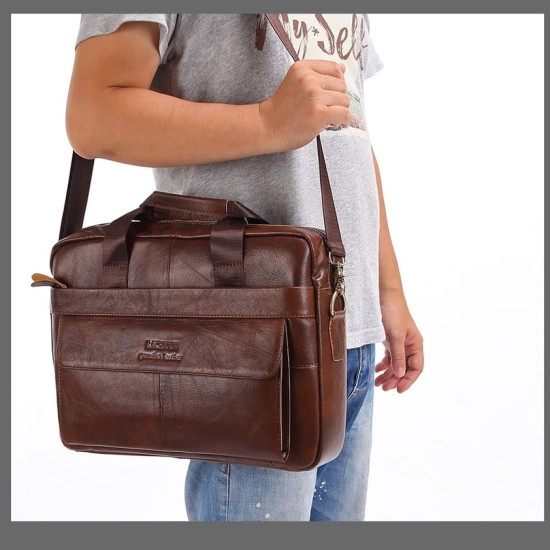 Bolsa Carteiro de Couro Legítimo Bolsa Carteiro de Couro Legítimo