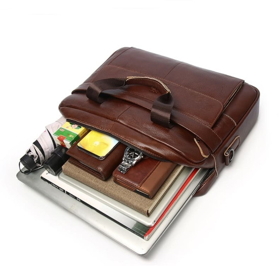 Bolsa Executiva Masculina em Couro para Notebook