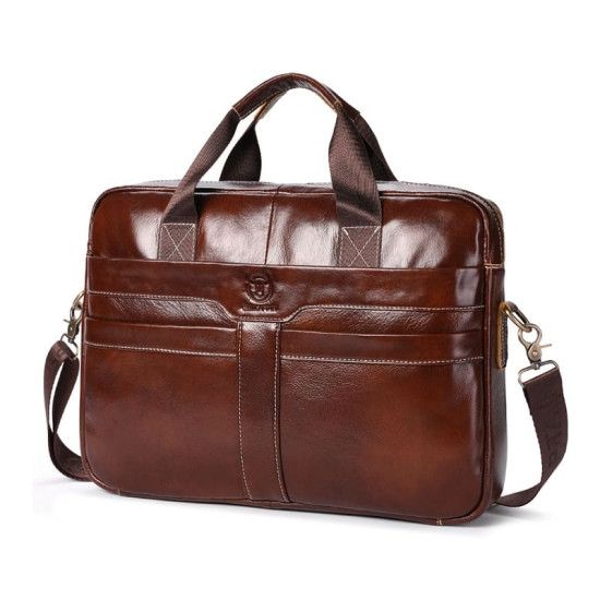 Bolsa Que Cabe Notebook até 15.6 Polegadas em Couro