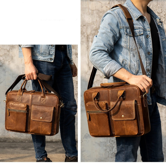 Pasta Executiva em Couro para Notebook 15 Polegadas