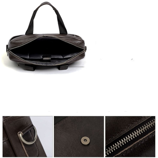 Bolsa de Couro Para Notebook Masculina 15.6 Polegadas