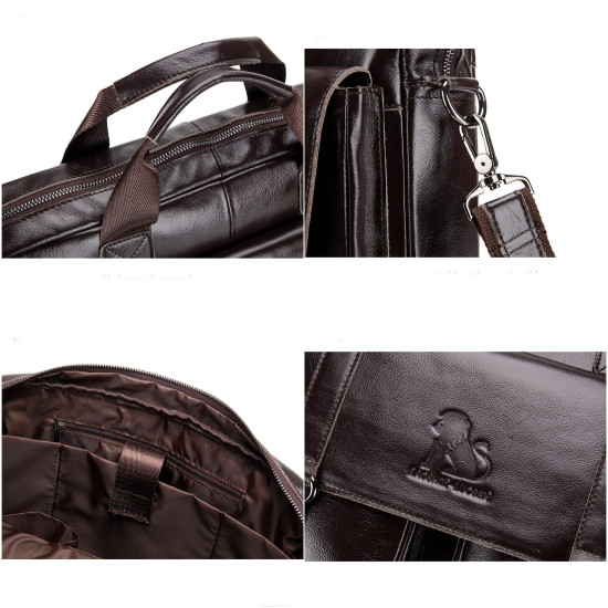 Pasta Executiva Masculina Couro Para Notebook 15.6 Polegadas