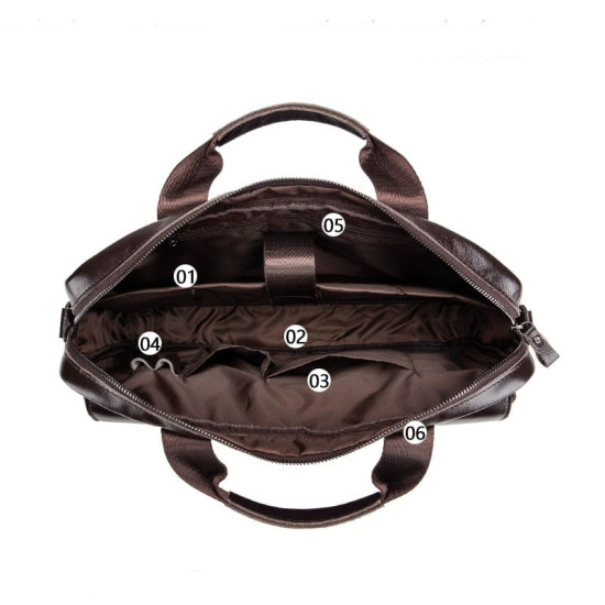 Pasta Executiva Masculina Couro Para Notebook 15.6 Polegadas